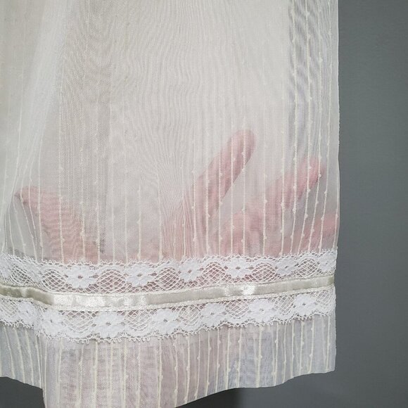 Vintage Sears Girls Dress Layered Lace Flower Girl First Communion Ivory Sz 7 - Picture 6 of 16